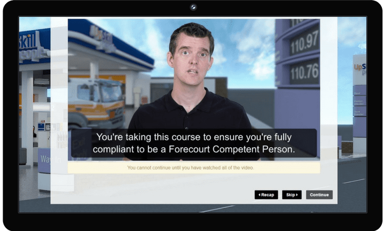 Elearning Course Resources by Upskill People forecourt competent person image