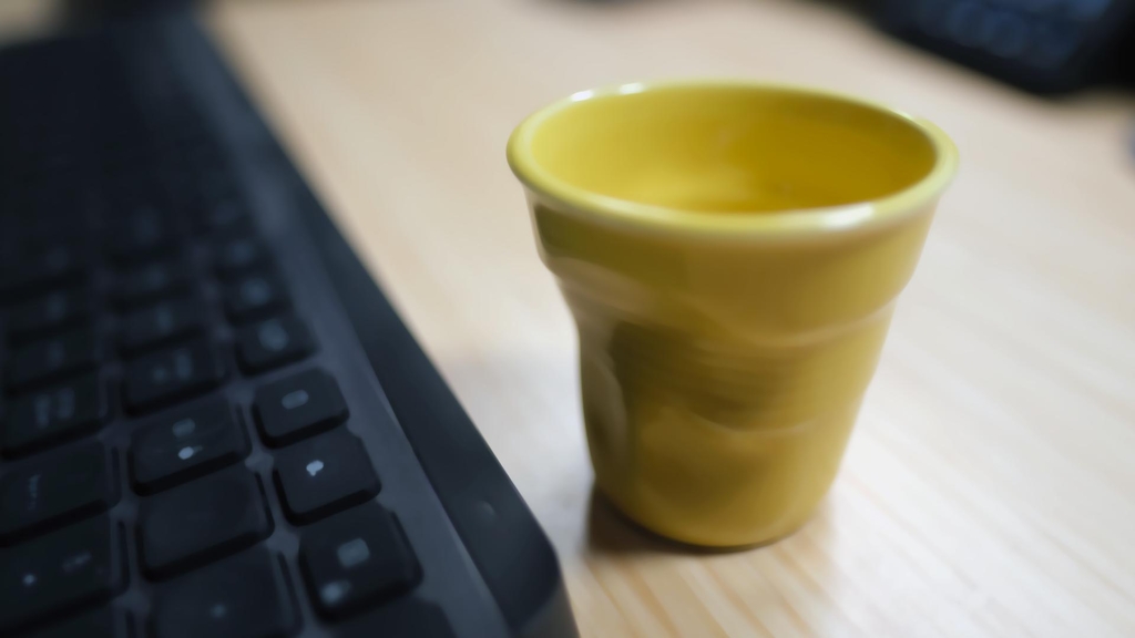 Yellow espresso cup